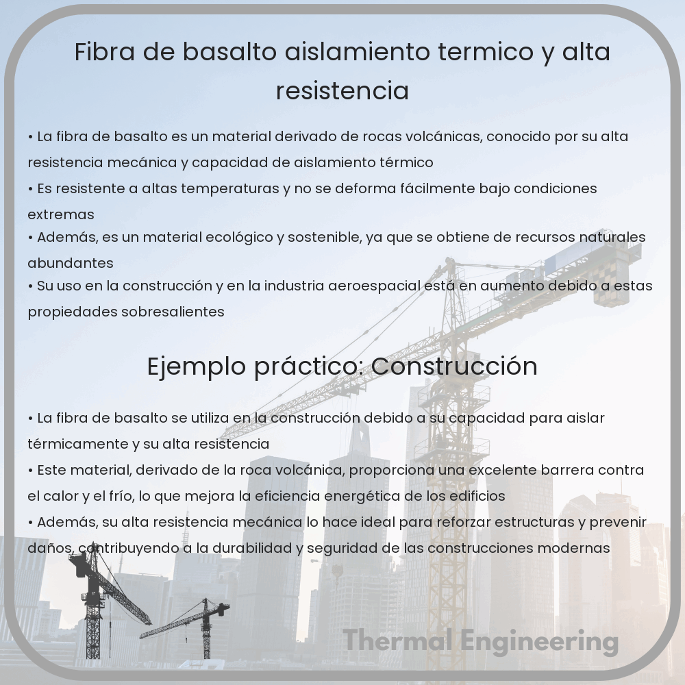 Fibra de Basalto | Aislamiento Térmico y Alta Resistencia