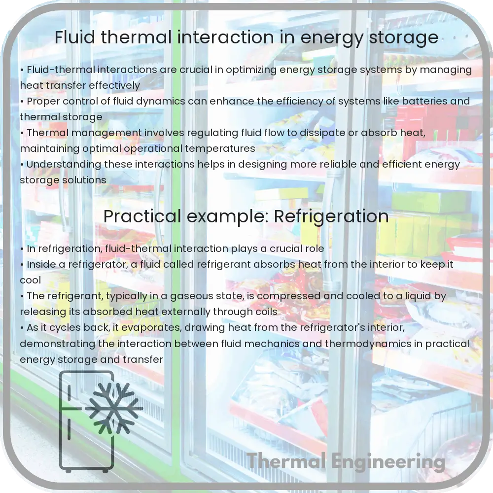 Fluid-thermal interaction in energy storage