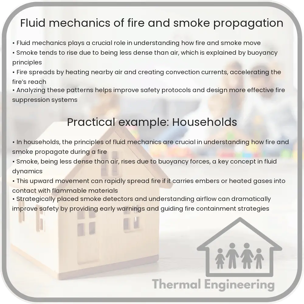 Fluid mechanics of fire and smoke propagation
