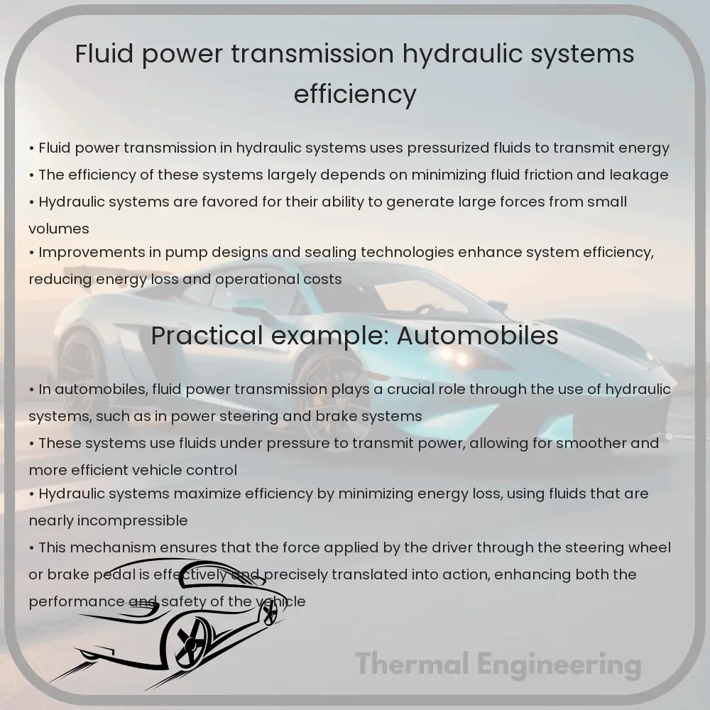 Fluid Power Transmission Hydraulic Systems & Efficiency