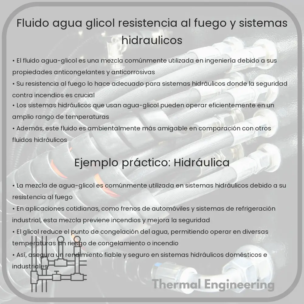Fluido Agua-Glicol | Resistencia al Fuego y Sistemas Hidráulicos