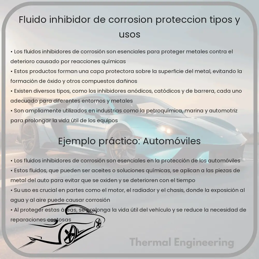 Fluido Inhibidor de Corrosión | Protección, Tipos y Usos