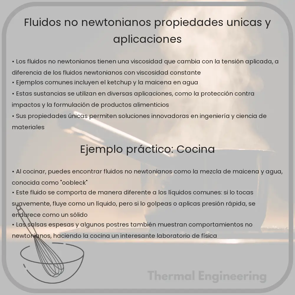 Fluidos No Newtonianos | Propiedades Únicas y Aplicaciones
