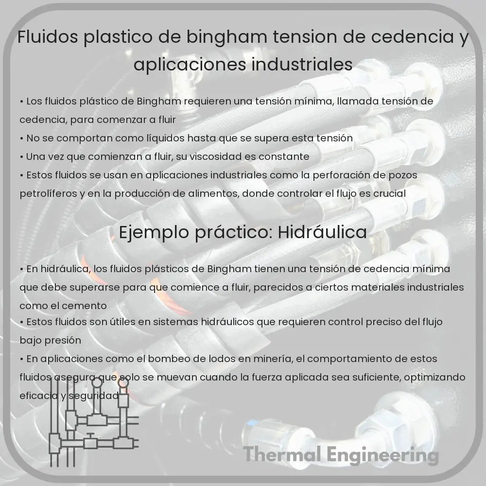 Fluidos Plástico de Bingham: Tensión de Cedencia y Aplicaciones Industriales