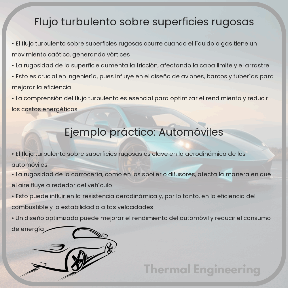 Flujo turbulento sobre superficies rugosas