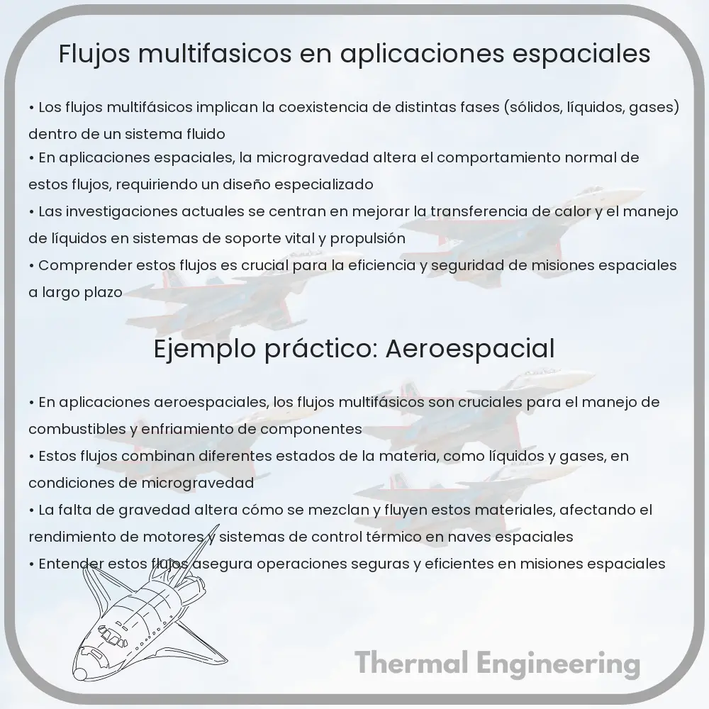 Flujos multifásicos en aplicaciones espaciales