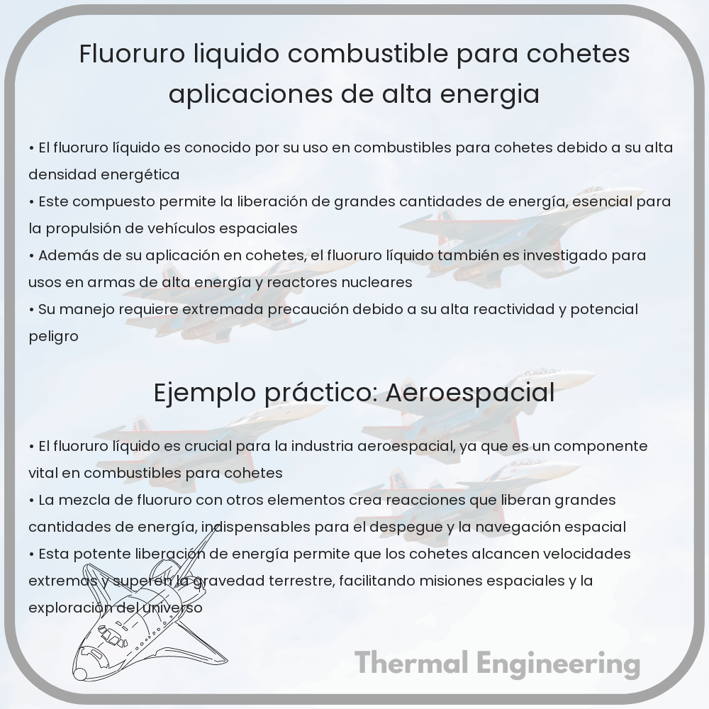 Fluoruro Líquido | Combustible para Cohetes, Aplicaciones de Alta Energía