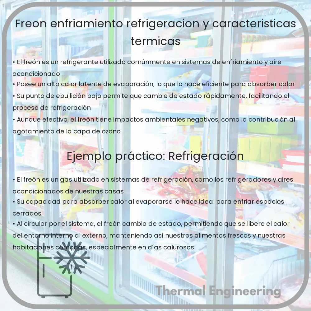 Freón: Enfriamiento, Refrigeración y Características Térmicas