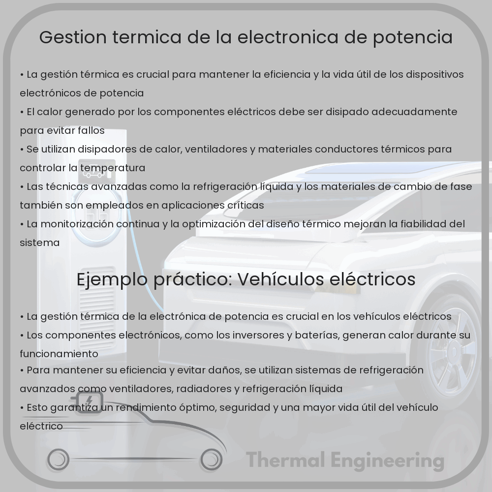 Gestión térmica de la electrónica de potencia