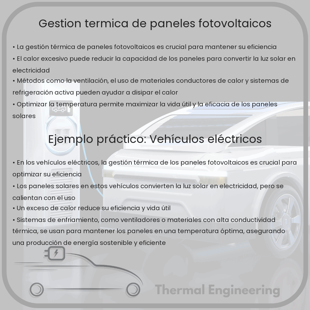 Gestión térmica de paneles fotovoltaicos