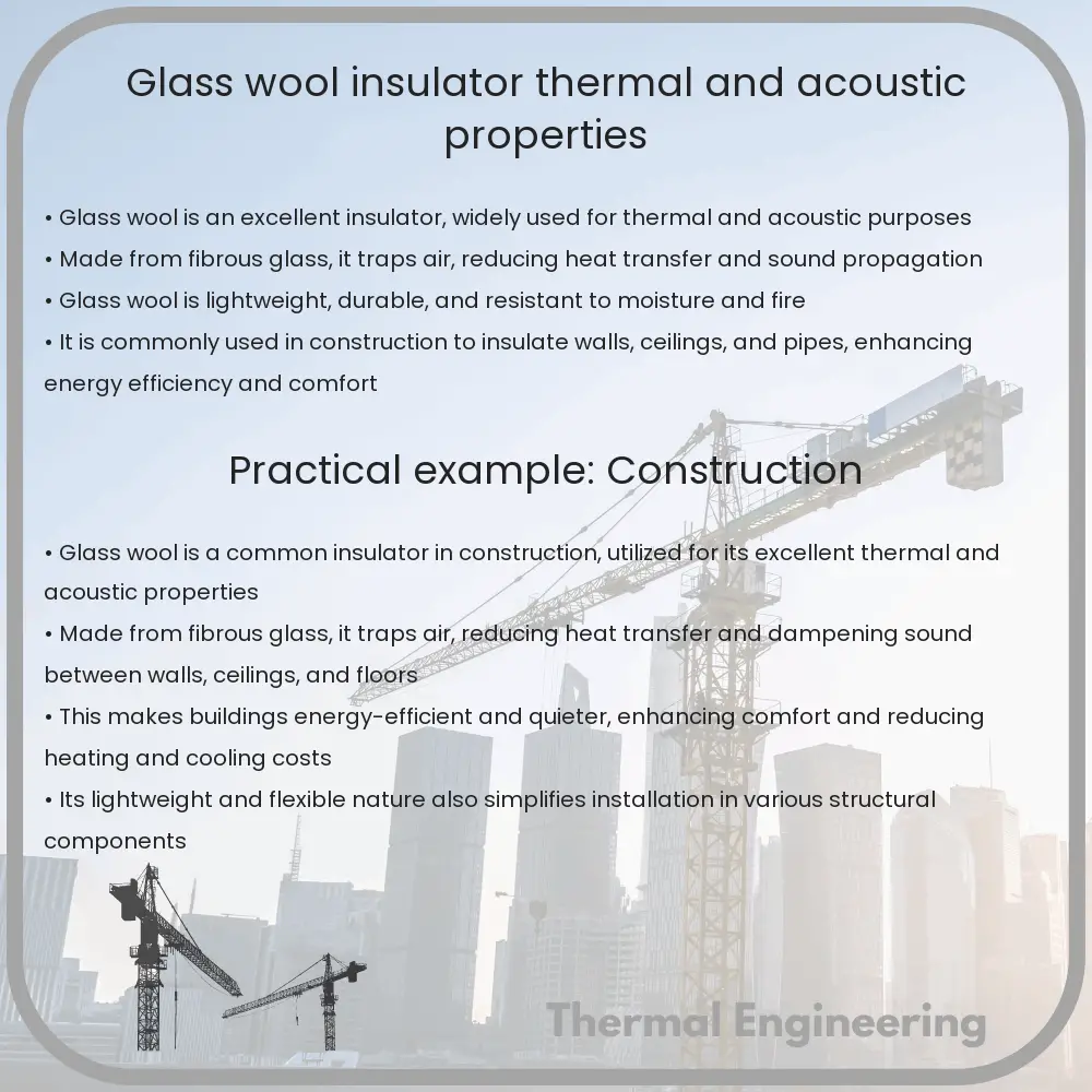 Glass Wool | Insulator, Thermal and Acoustic Properties