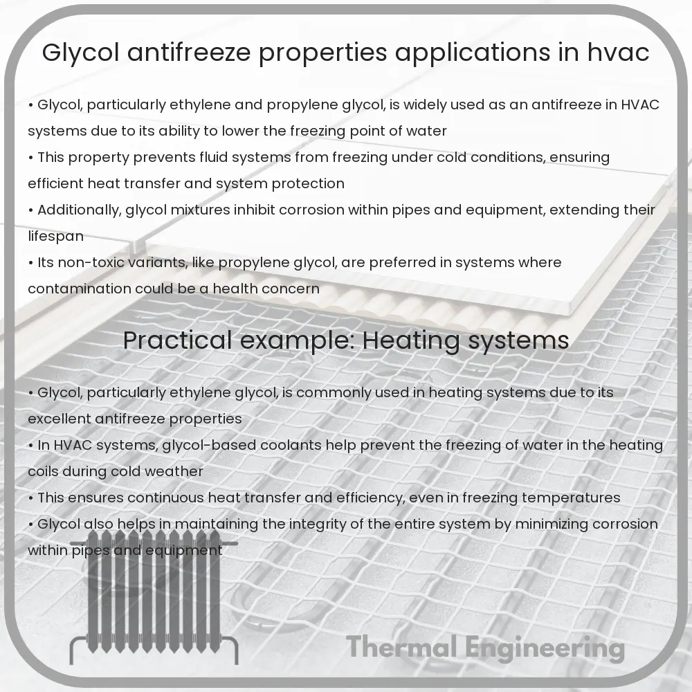 Glycol | Antifreeze Properties, Applications in HVAC