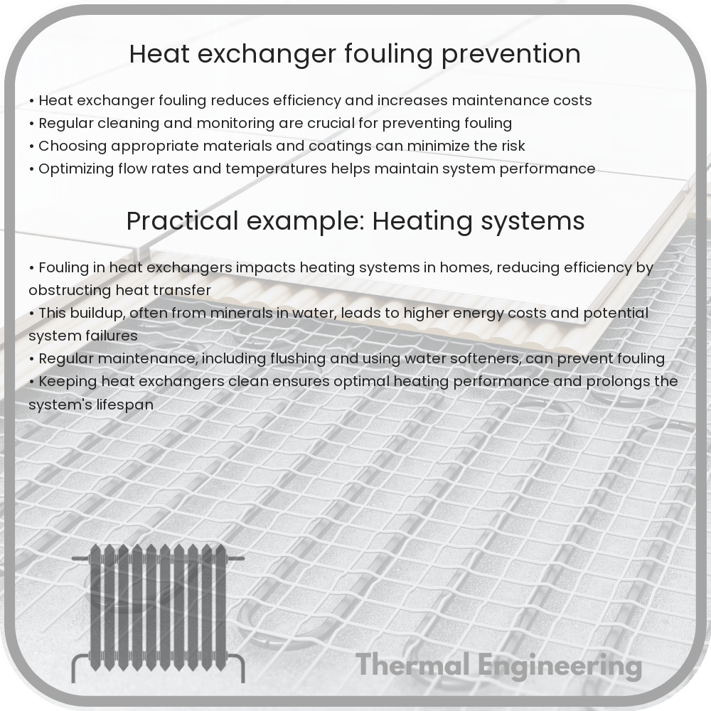 Heat exchanger fouling prevention