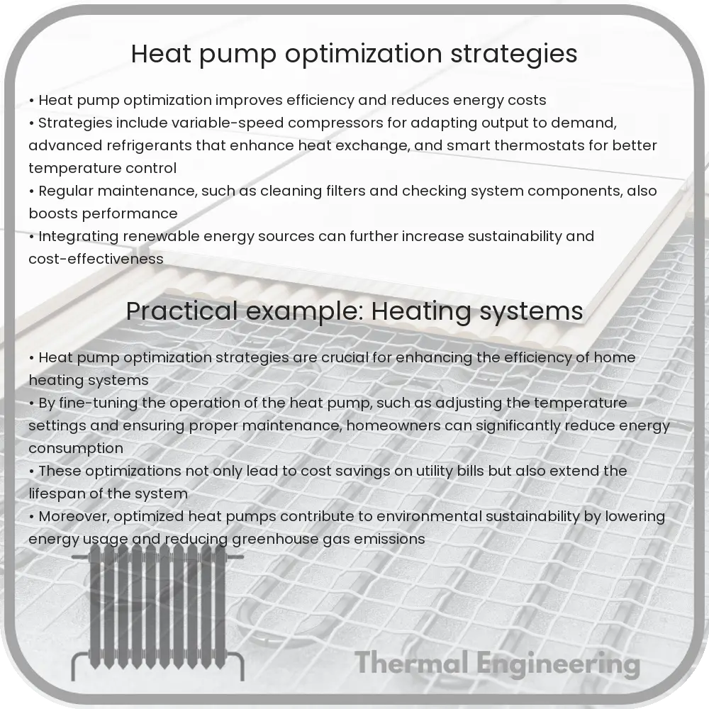 Heat pump optimization strategies