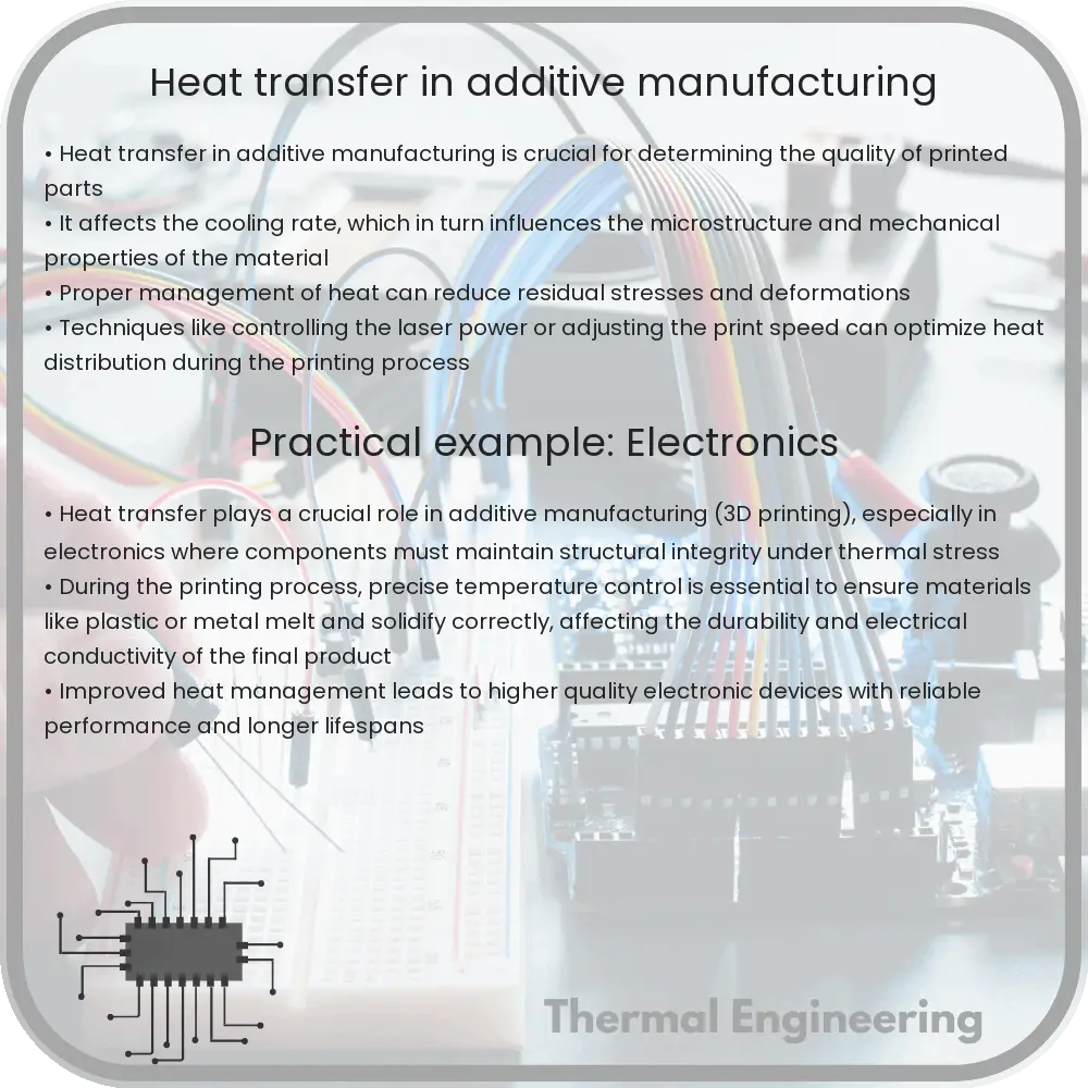 Heat transfer in additive manufacturing