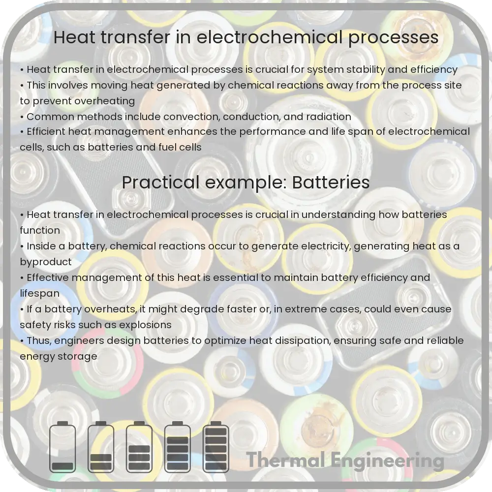 Heat transfer in electrochemical processes