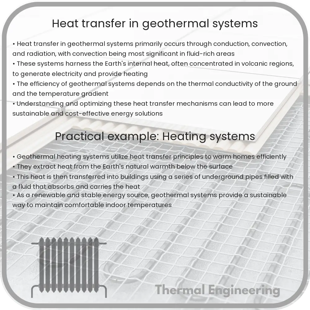Heat transfer in geothermal systems