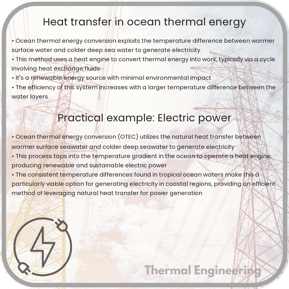 Heat transfer in ocean thermal energy