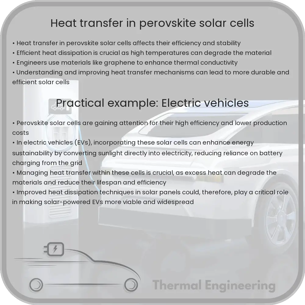 Heat transfer in perovskite solar cells