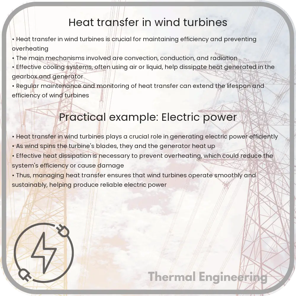 Heat transfer in wind turbines