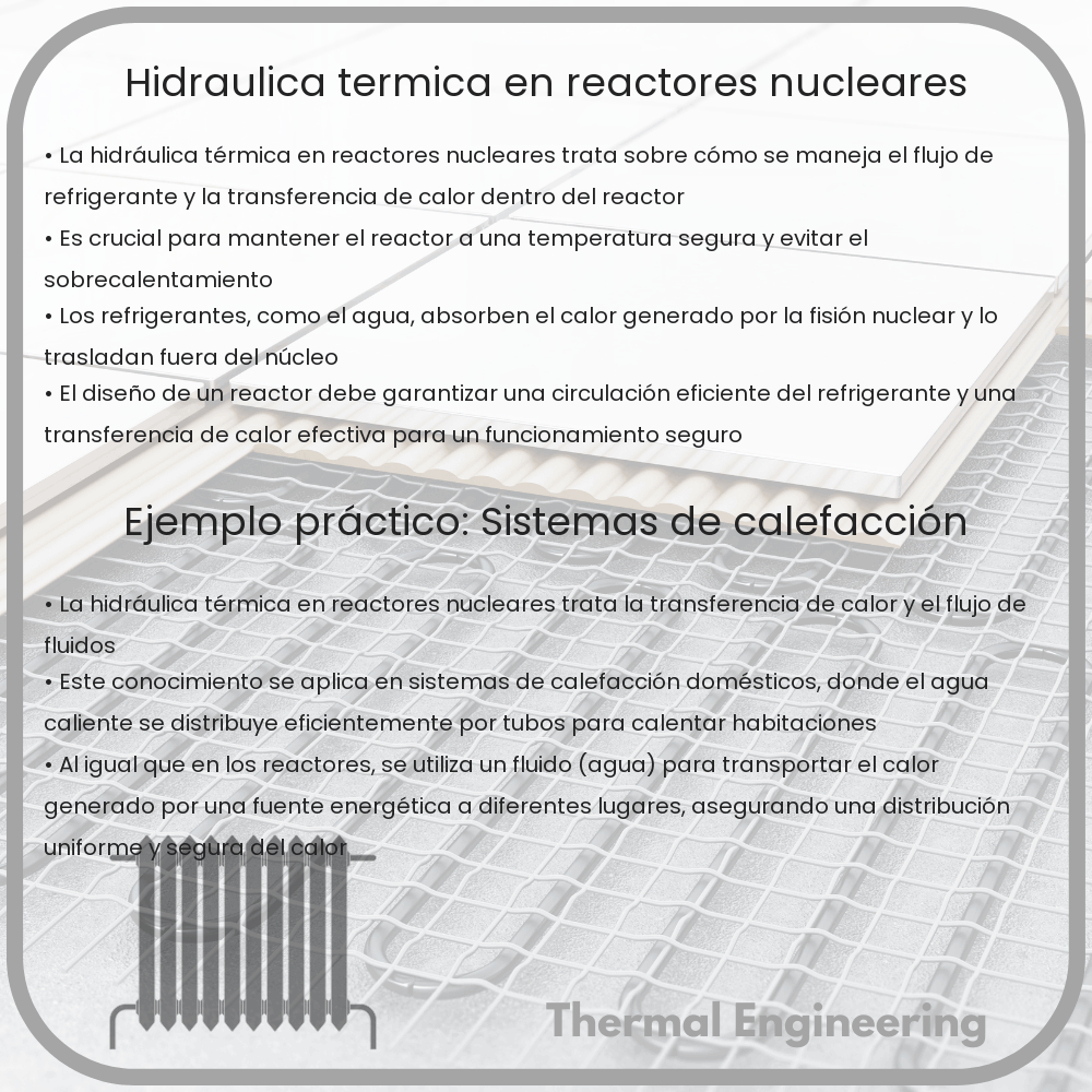 Hidráulica térmica en reactores nucleares