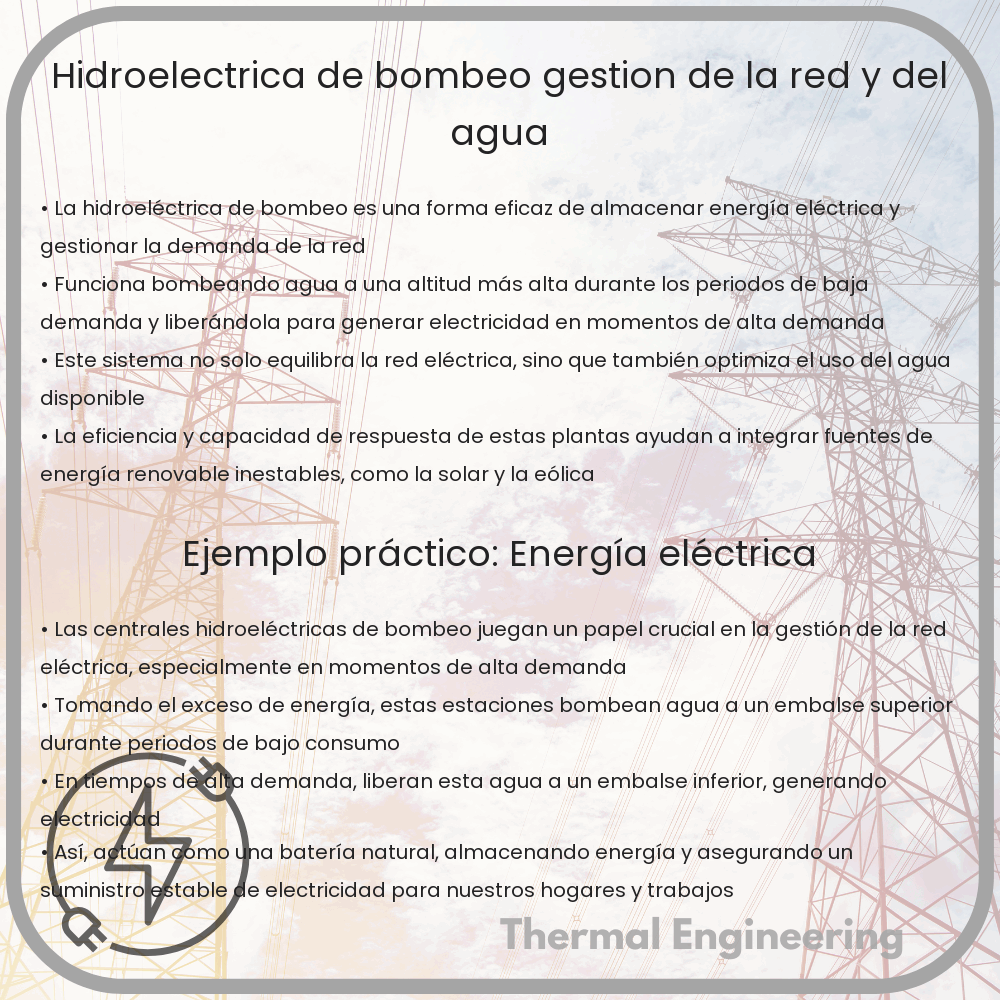Hidroeléctrica de Bombeo: Gestión de la Red y del Agua