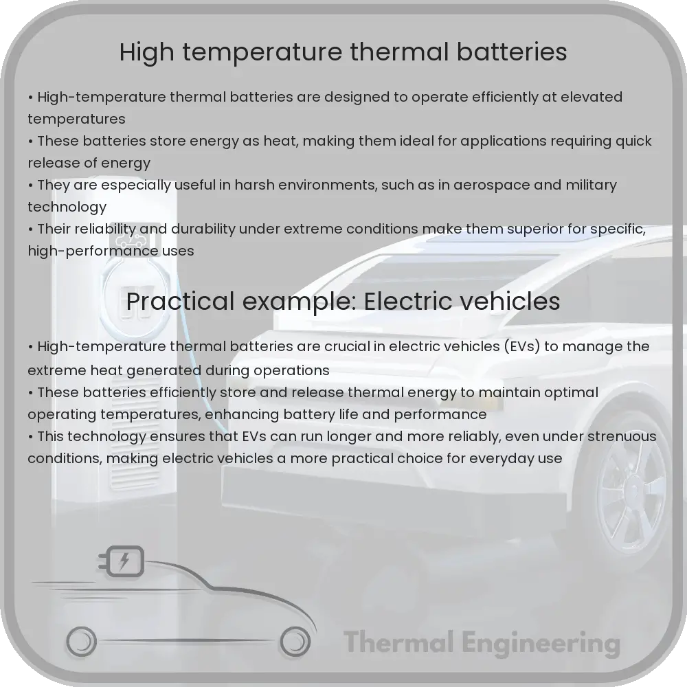 High-temperature thermal batteries