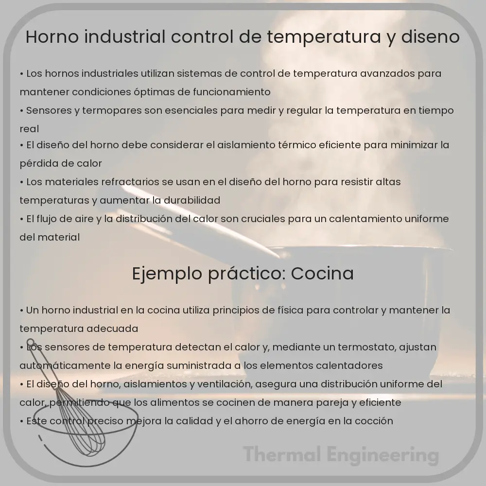 Horno Industrial: Control de Temperatura y Diseño