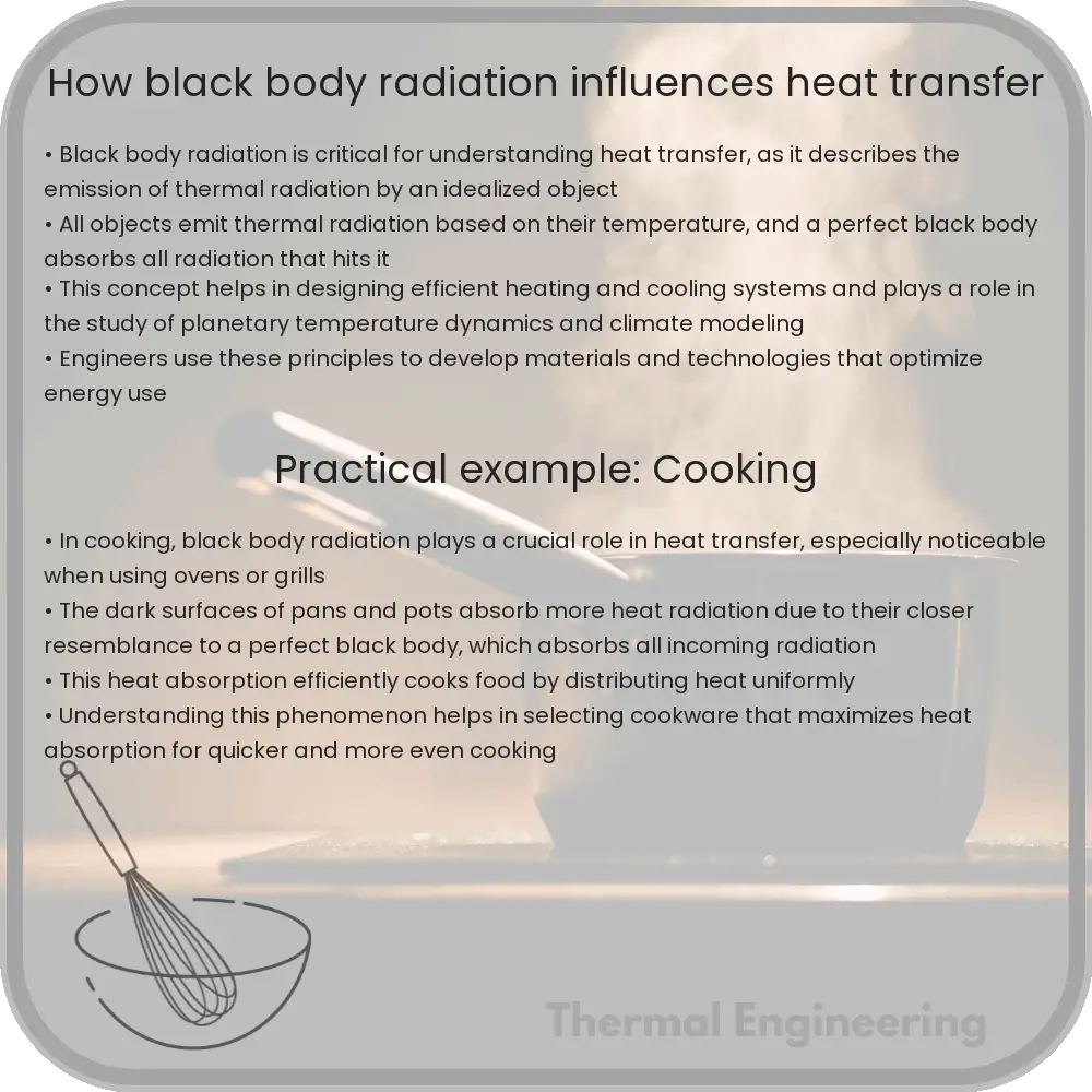 How black body radiation influences heat transfer