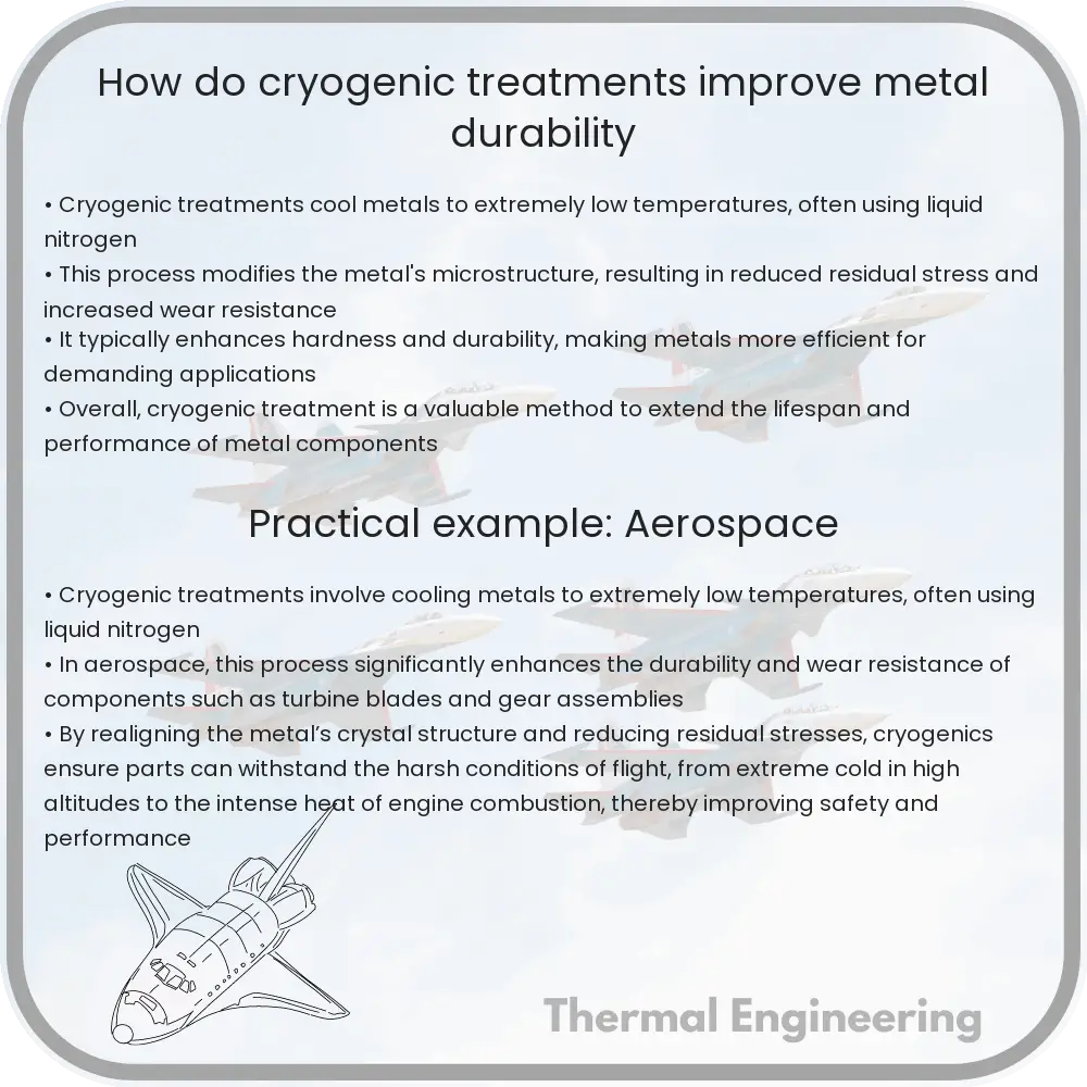 How do cryogenic treatments improve metal durability