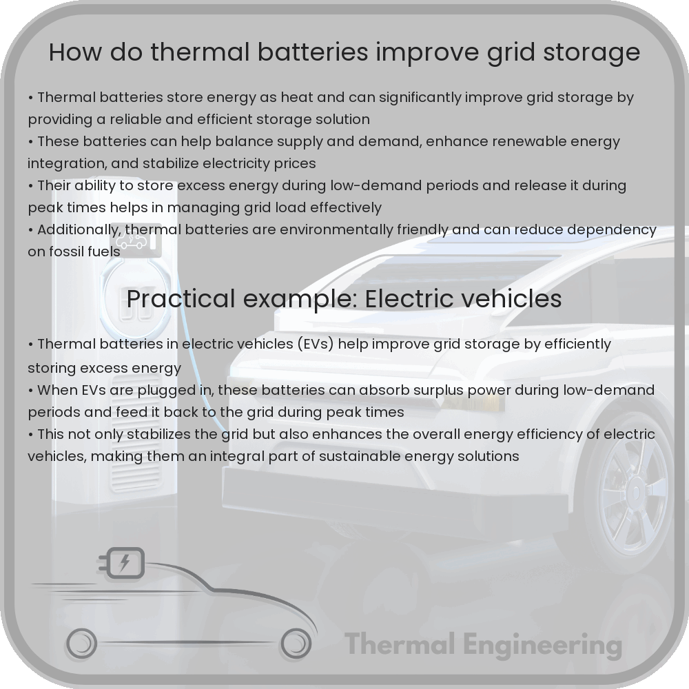 How do thermal batteries improve grid storage