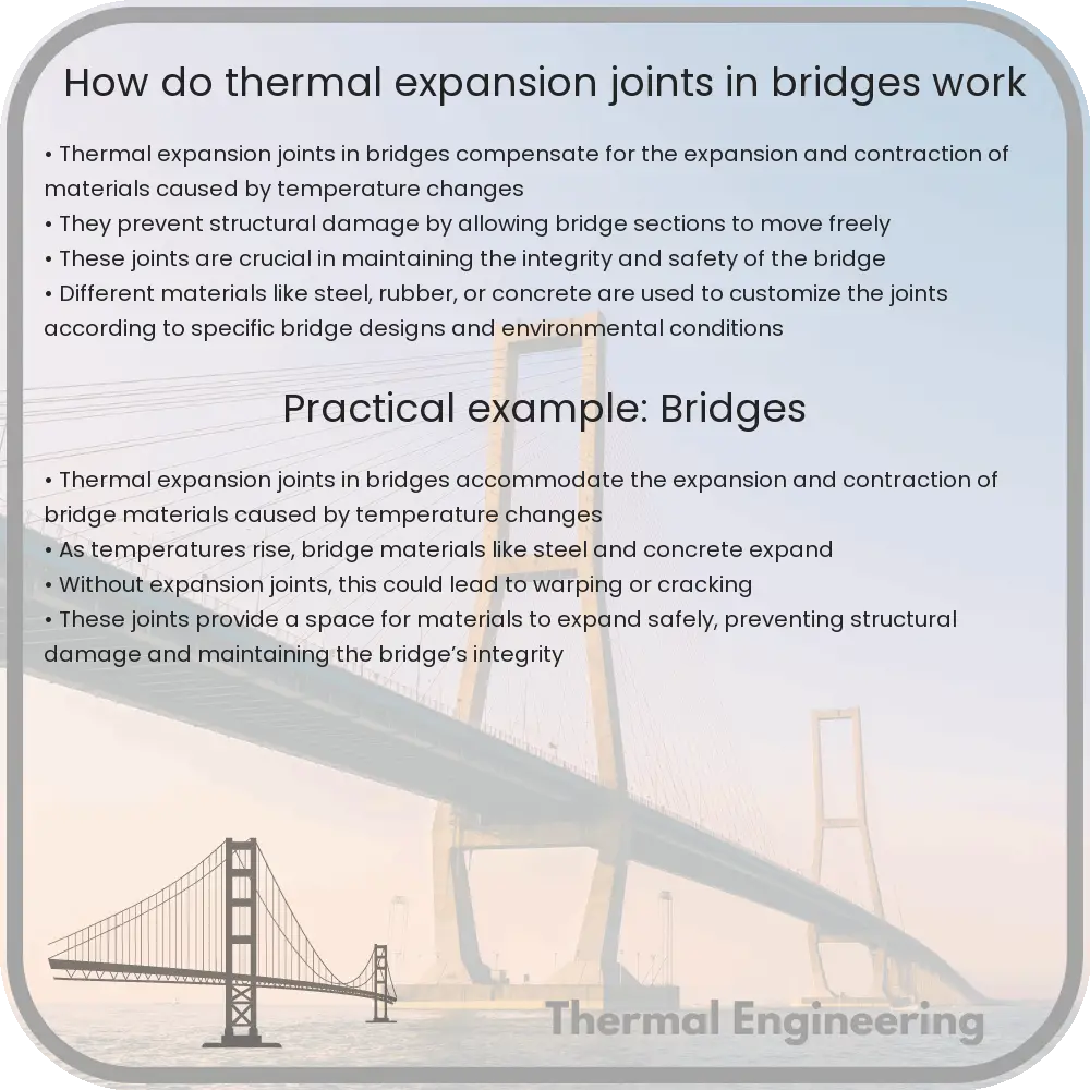 How do thermal expansion joints in bridges work