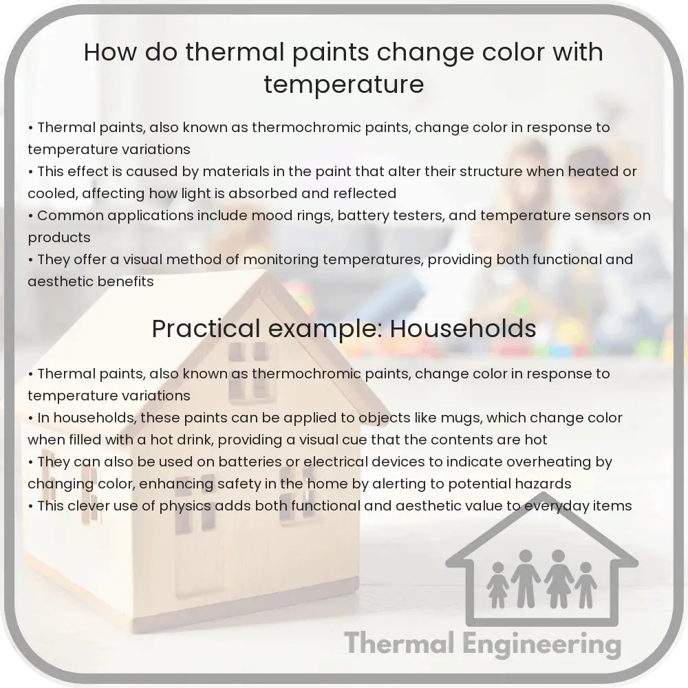 How do thermal paints change color with temperature