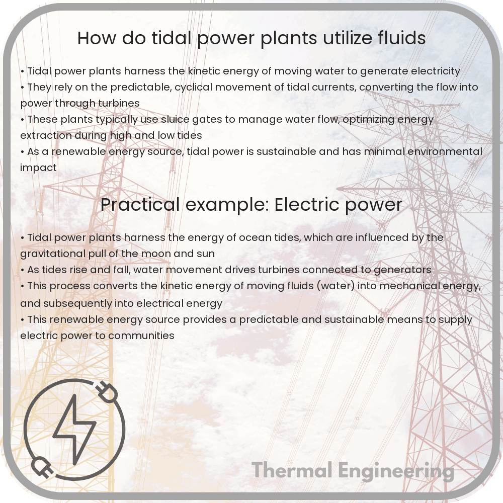 How Do Tidal Power Plants Utilize Fluids?