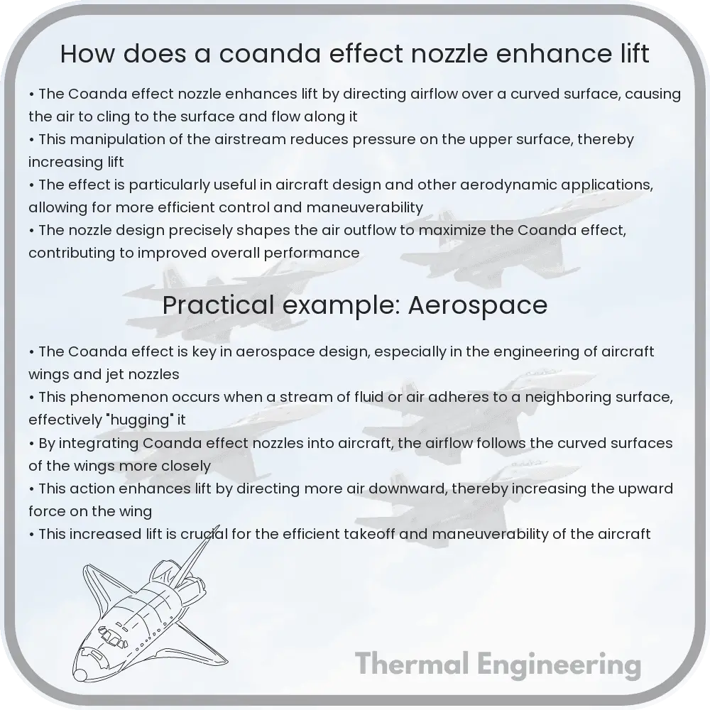 How does a coanda effect nozzle enhance lift