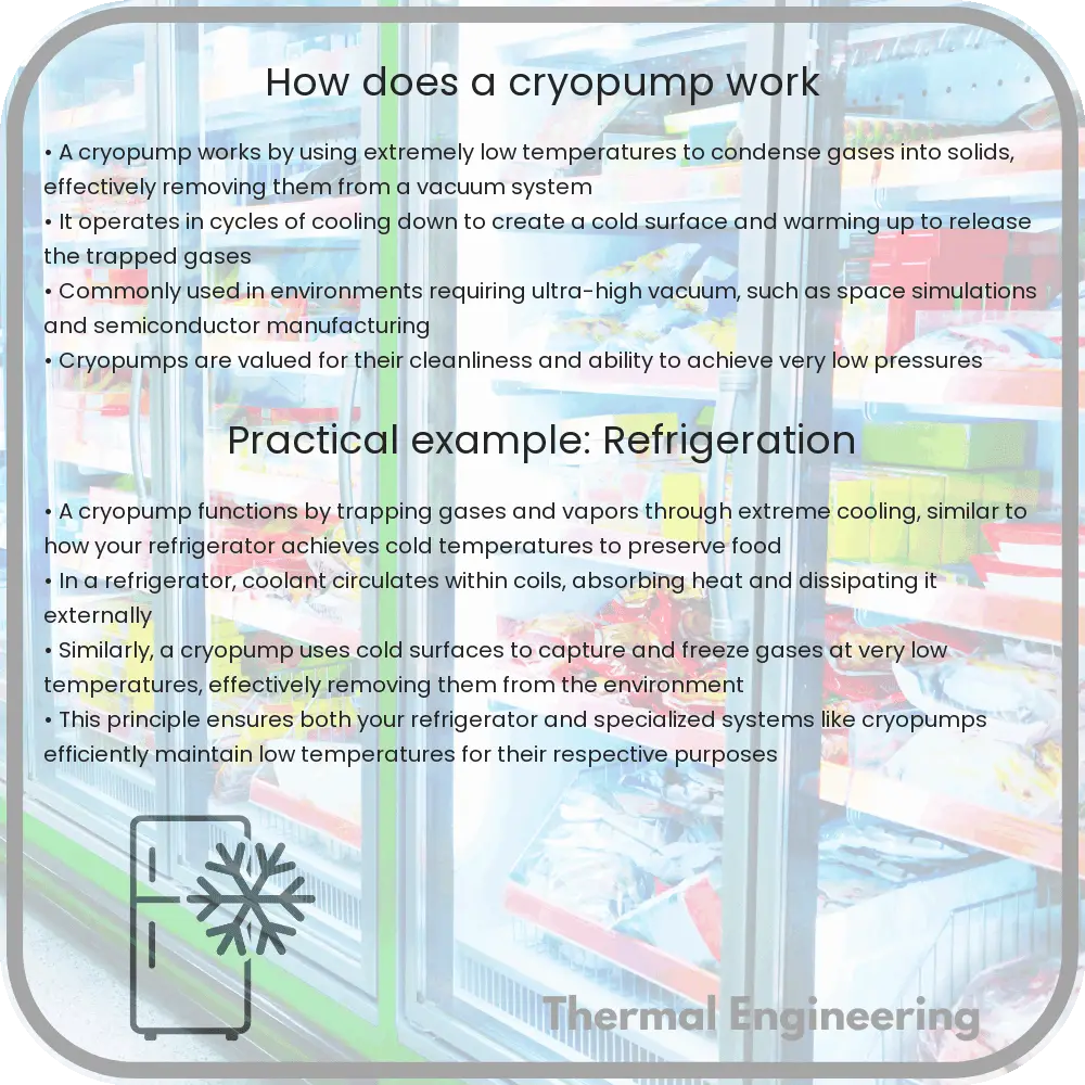 How does a cryopump work