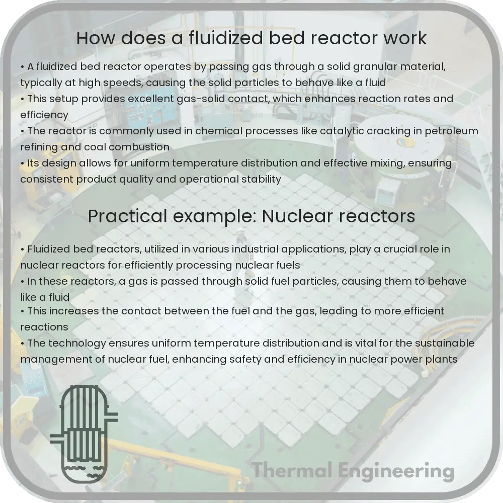 How does a fluidized bed reactor work