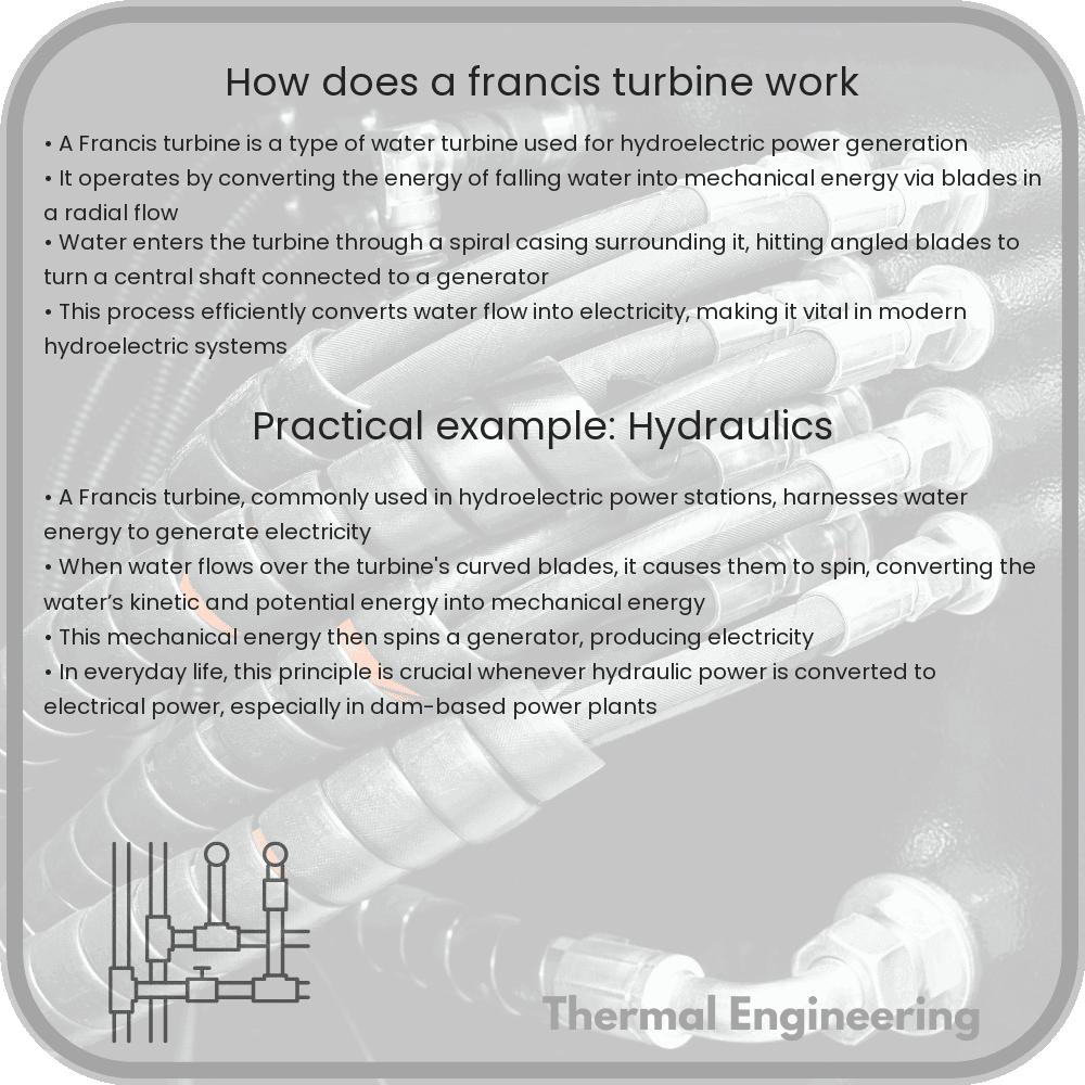 How does a Francis turbine work