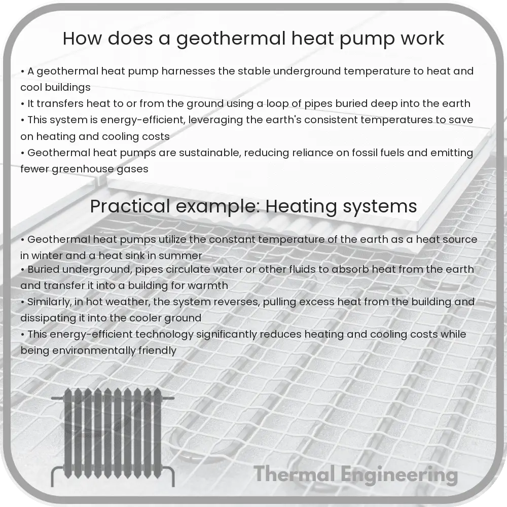 How does a geothermal heat pump work