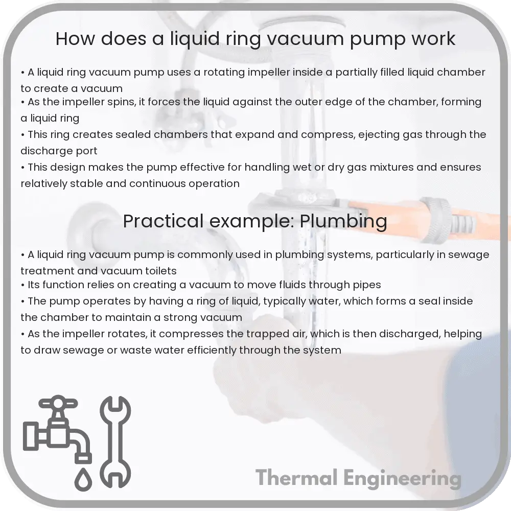 How does a liquid ring vacuum pump work