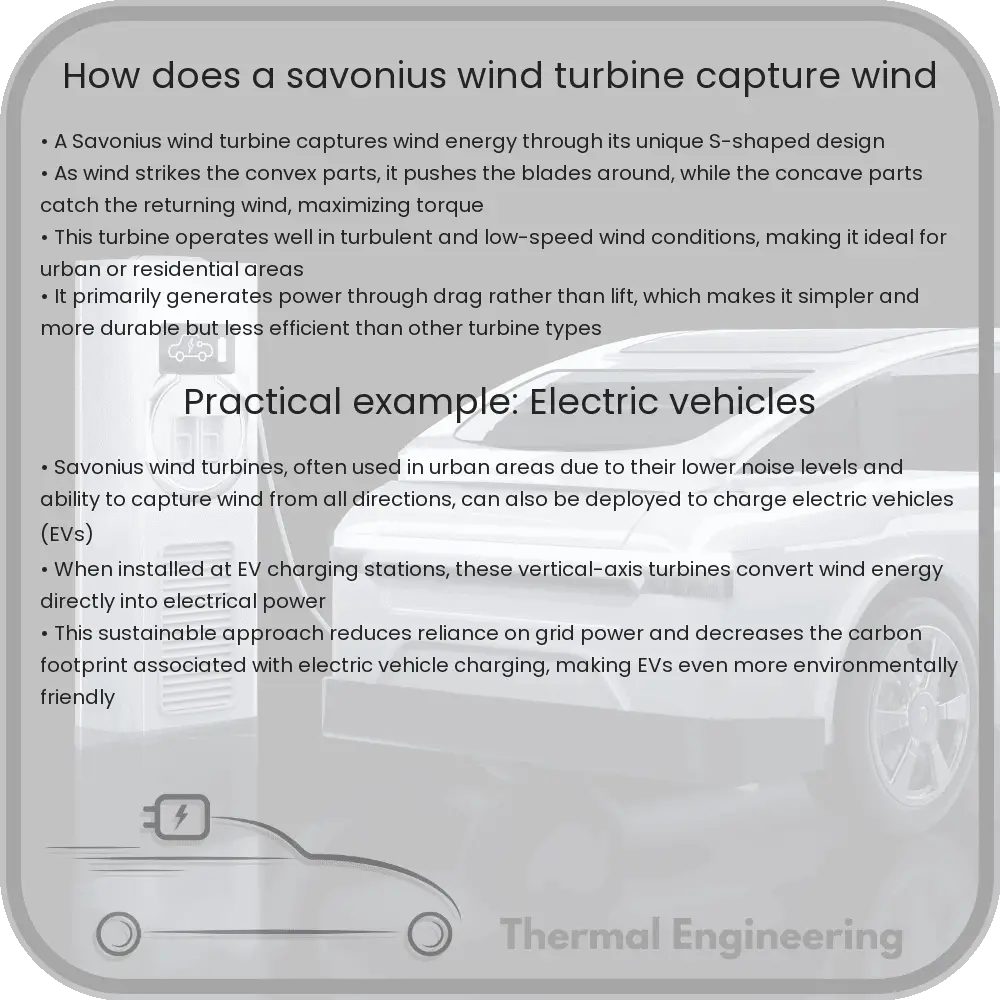 How does a savonius wind turbine capture wind