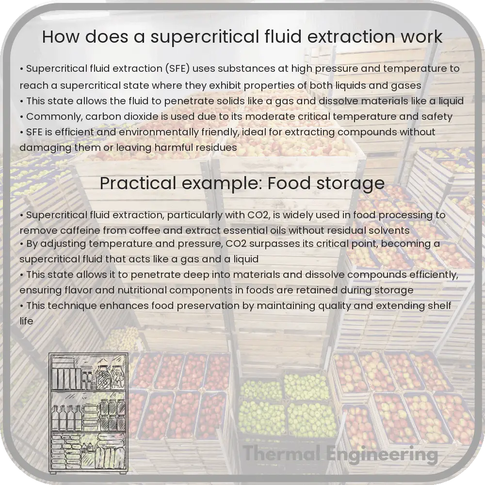 How does a supercritical fluid extraction work