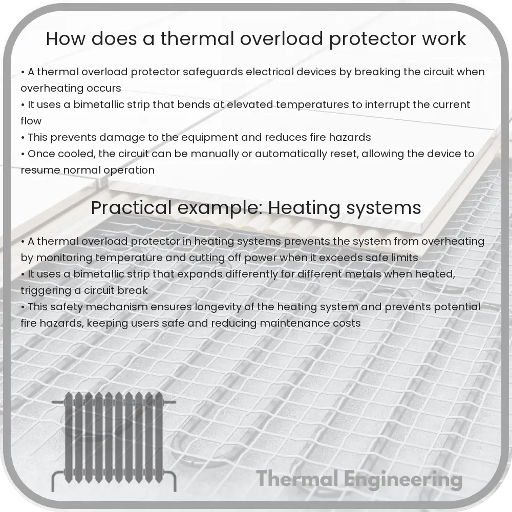How does a thermal overload protector work