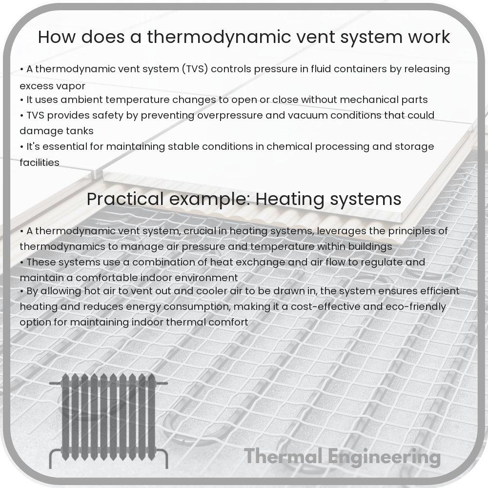 How does a thermodynamic vent system work