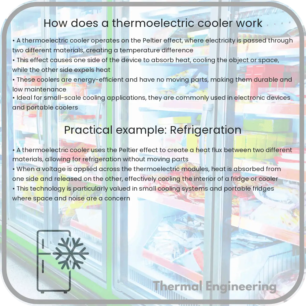 How does a thermoelectric cooler work