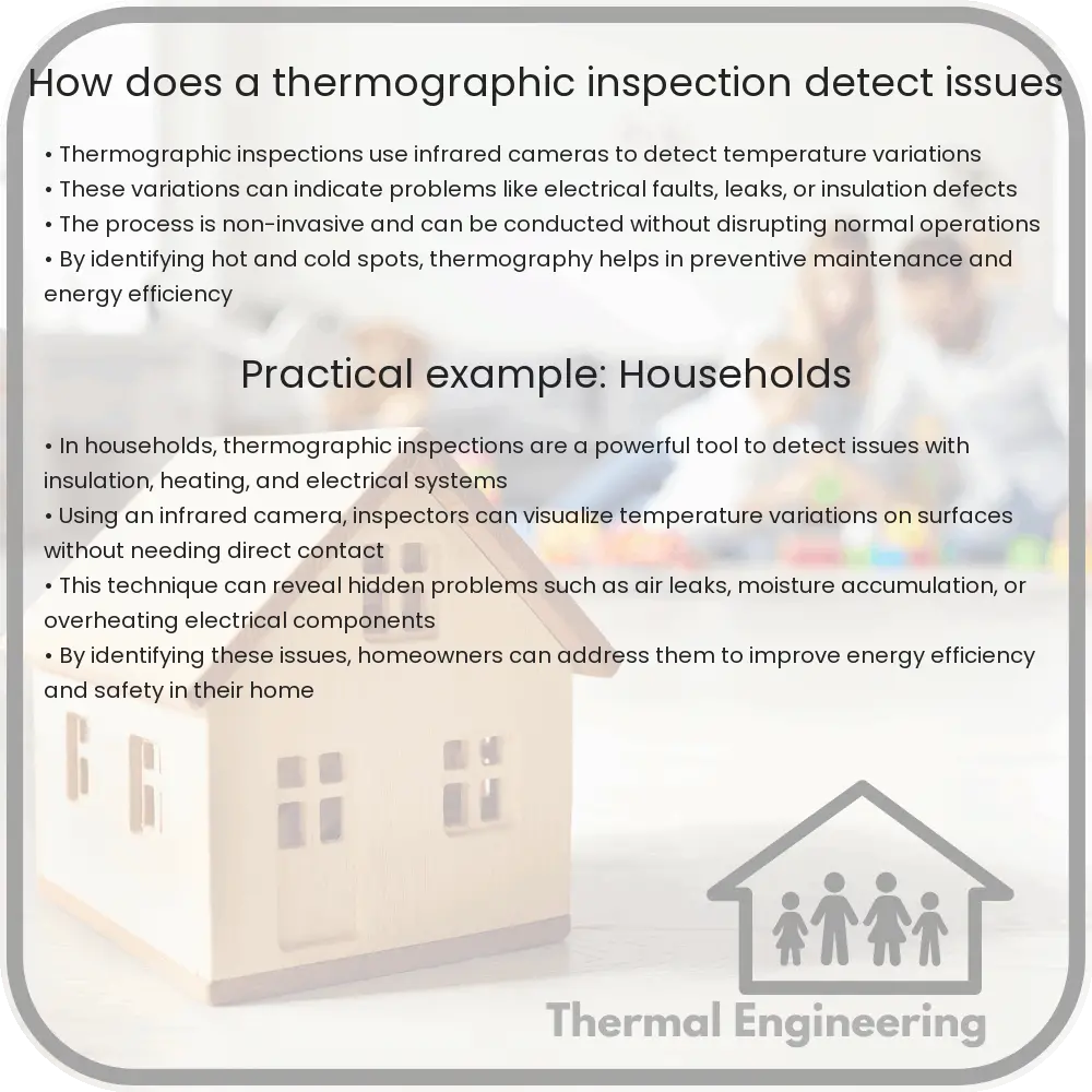 How does a thermographic inspection detect issues