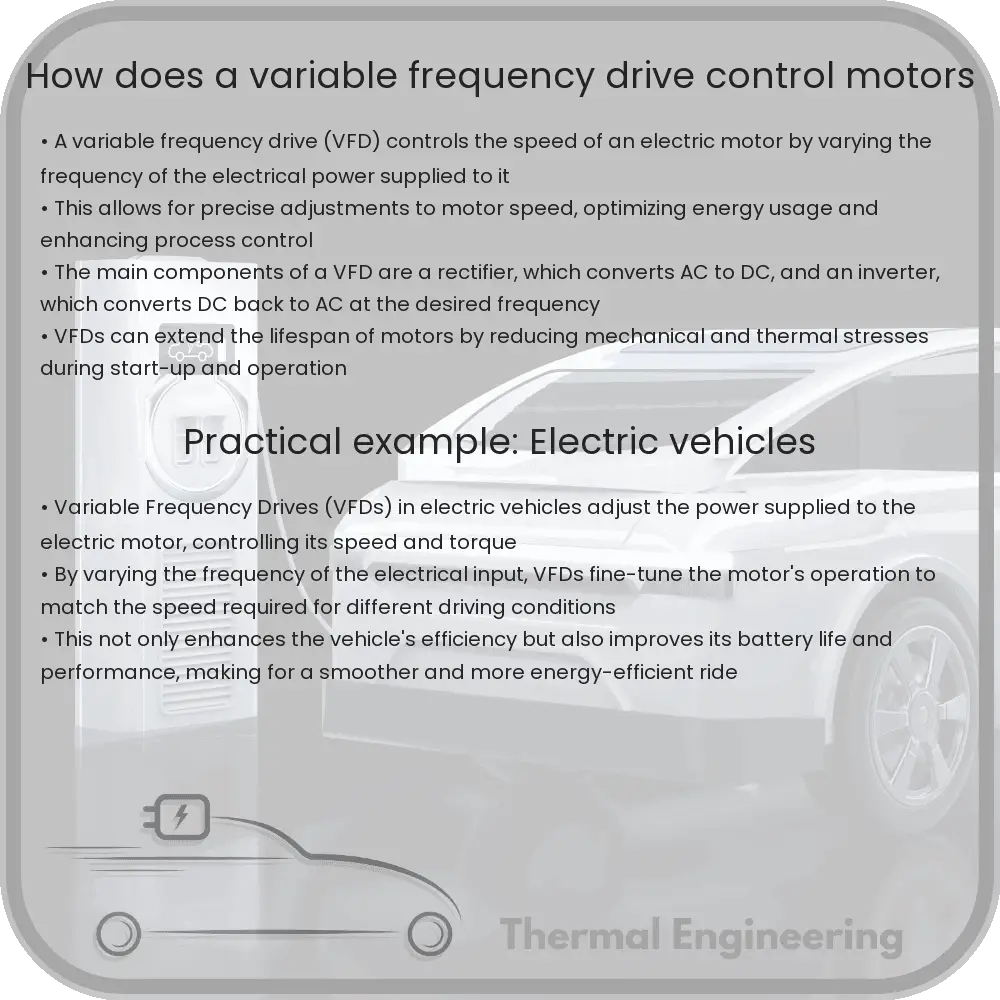How does a variable frequency drive control motors