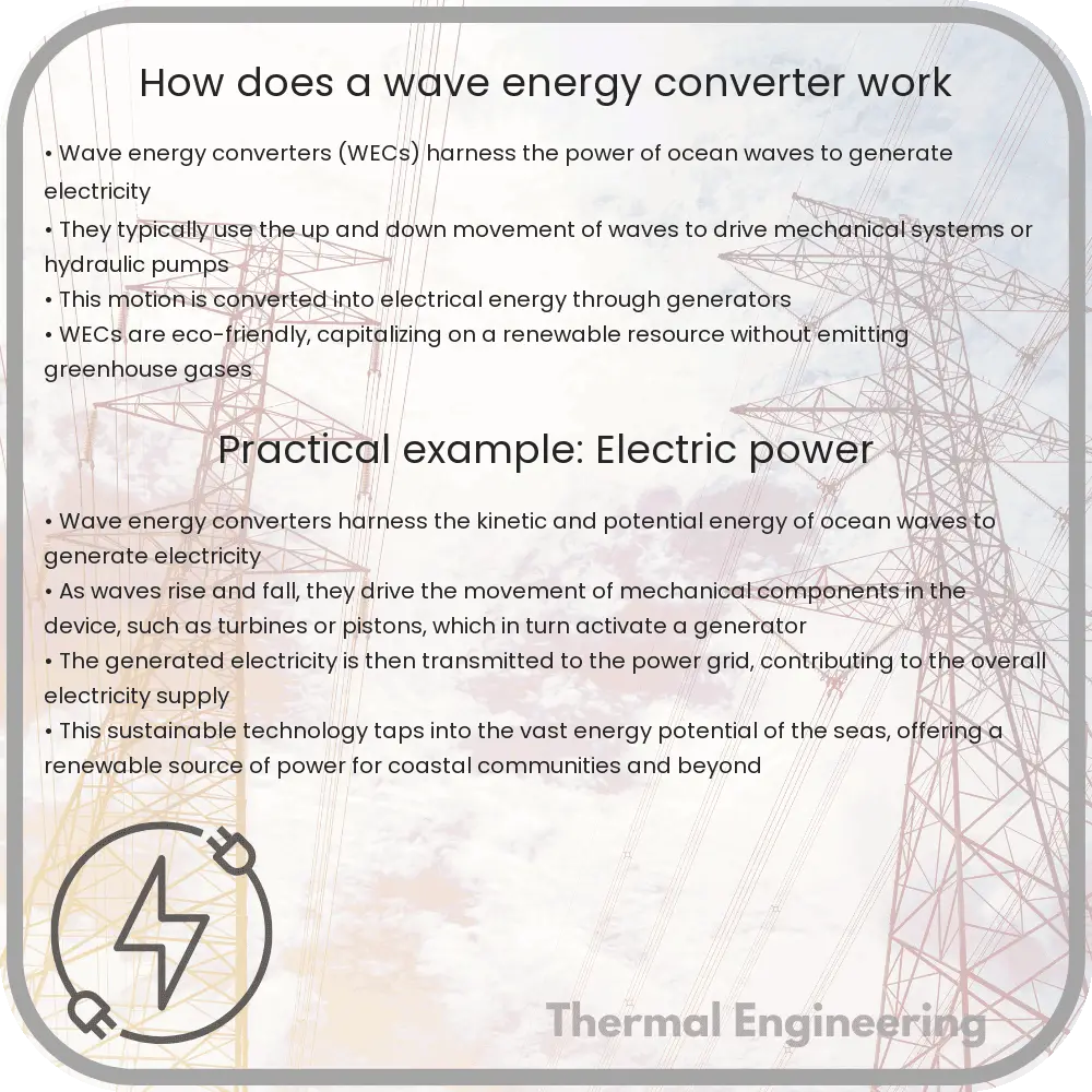 How does a wave energy converter work