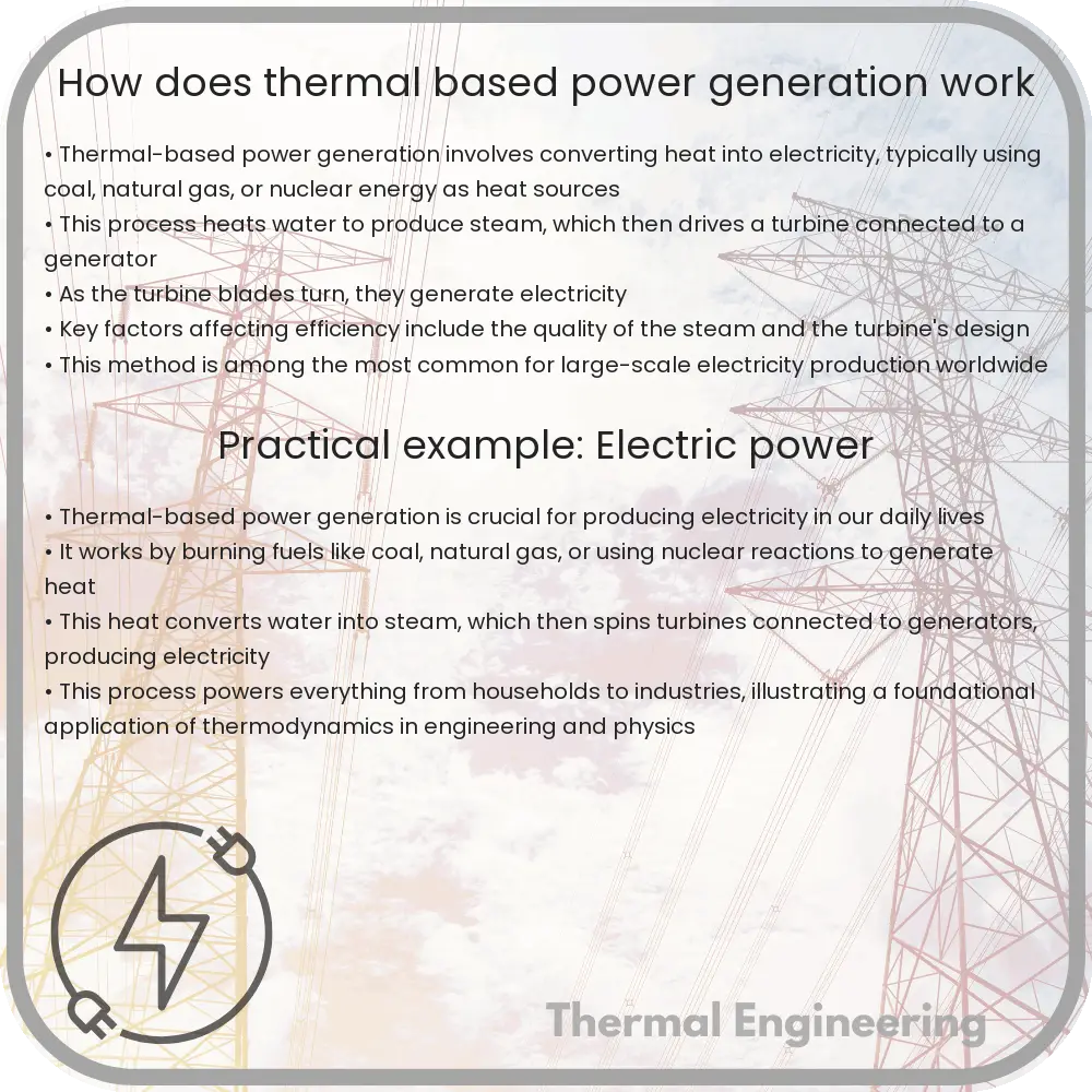 How does thermal-based power generation work