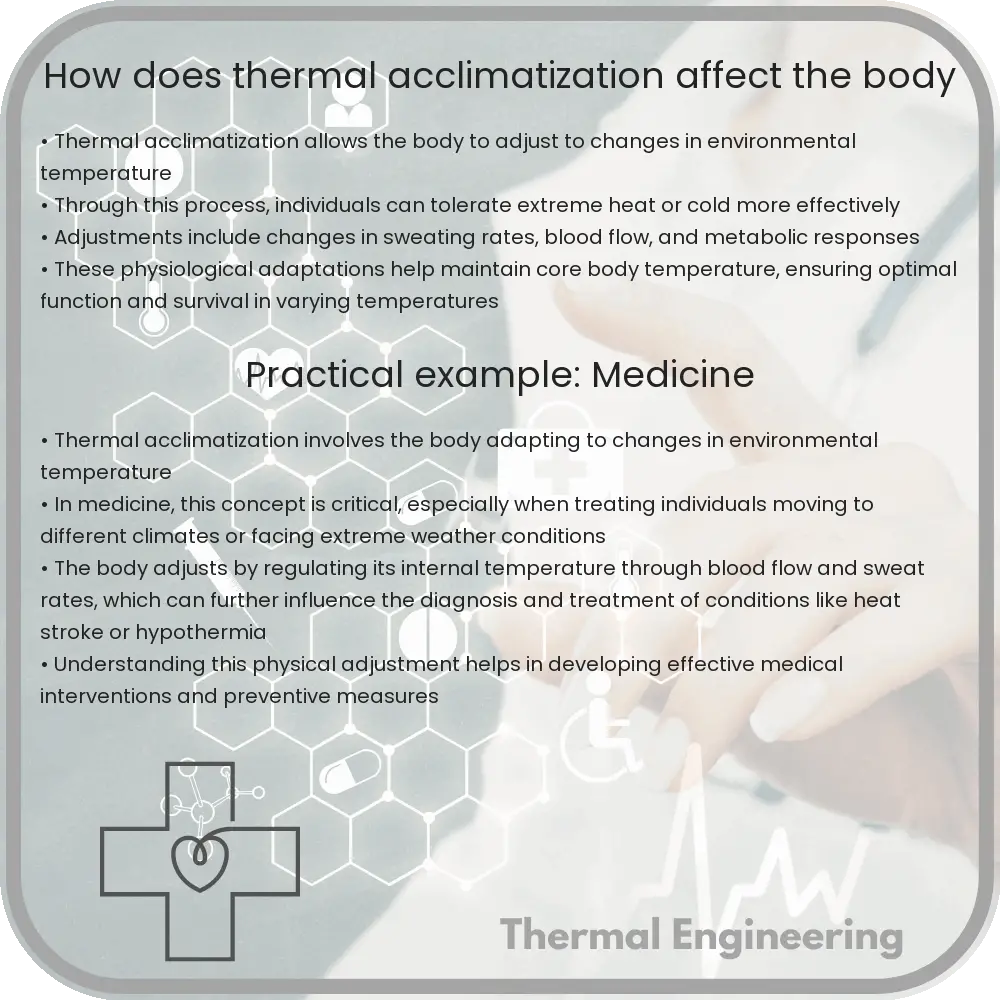 How does thermal acclimatization affect the body